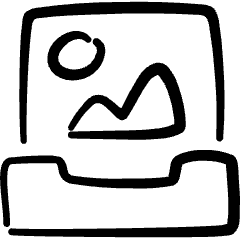 Drawer Image Icon from Freehand Set