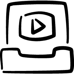 Drawer Play Icon from Freehand Set