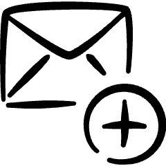Email Action Add Icon from Freehand Set