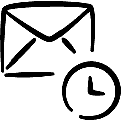 Email Action Clock Icon from Freehand Set