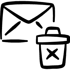 Email Action Delete Junk 3 Icon from Freehand Set