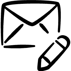 Email Action Edit Icon from Freehand Set