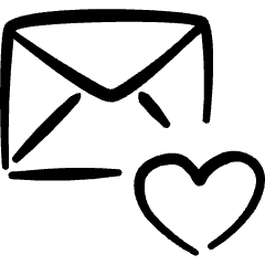 Email Action Favorite Heart Icon from Freehand Set