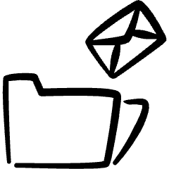 Email Action Folder Archived Icon from Freehand Set