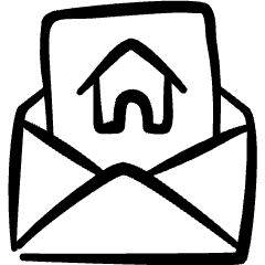 Email Action Home Icon from Freehand Set