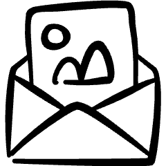 Email Action Image Icon from Freehand Set