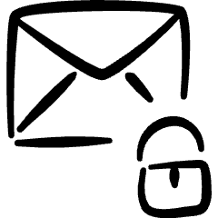 Email Action Lock Icon from Freehand Set