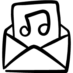 Email Action Music Icon from Freehand Set
