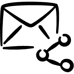 Email Action Share Icon from Freehand Set