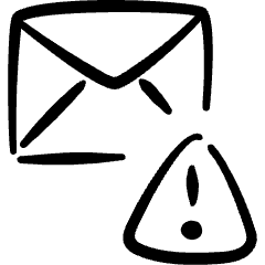 Email Action Warning Icon from Freehand Set
