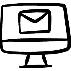 Read Email Monitor Icon from Freehand Set