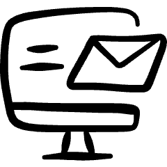 Send Email Monitor Icon from Freehand Set