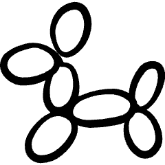 Amusement Park Balloon Icon from Freehand Set