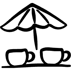 Amusement Park Cup Ride Icon from Freehand Set