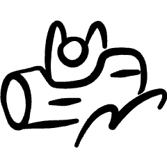Amusement Park Log Flume Ride Icon from Freehand Set