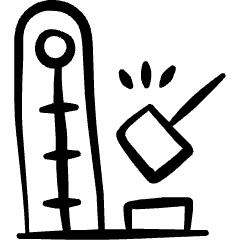 Amusement Park Strength Meter Icon from Freehand Set