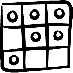 Board Game Checkers Icon from Freehand Set