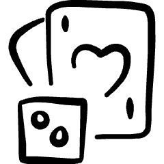 Card Game Dice Icon from Freehand Set