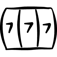 Casino 777 Icon from Freehand Set
