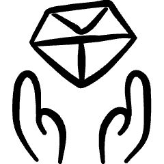 Casino Asset Diamond Hand Icon from Freehand Set