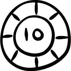 Casino Chip 5 Icon from Freehand Set