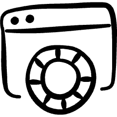 Casino Chip Buy Browser Icon from Freehand Set