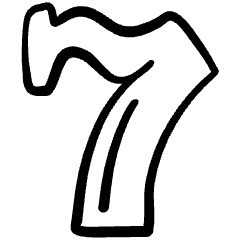 Casino Lucky 7 Icon from Freehand Set