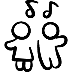 Concert Couple Duet Icon from Freehand Set