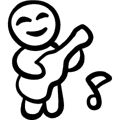 Concert Guitarist Icon from Freehand Set