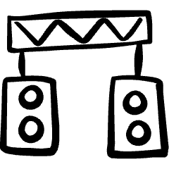 Concert Speakers Icon from Freehand Set