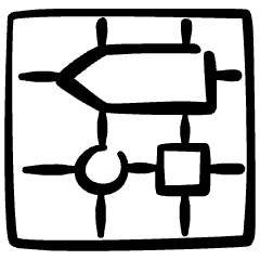 Crafts Model Parts Icon from Freehand Set