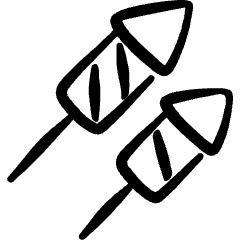 Fireworks Stick Icon from Freehand Set