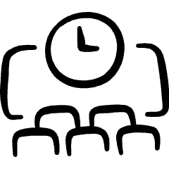 Movie Cinema Clock Icon from Freehand Set