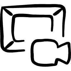 Museum Art Video Presentation Icon from Freehand Set