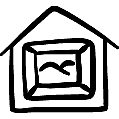 Museum Gallery House Icon from Freehand Set