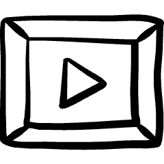 Museum Media Video Icon from Freehand Set