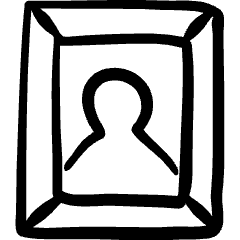 Museum Photo Frame Portait Icon from Freehand Set