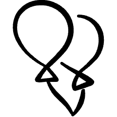 Party Balloon Icon from Freehand Set