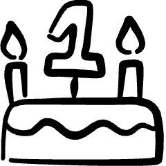 Party Bithday Cake Icon from Freehand Set