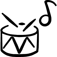 Show Drumming Icon from Freehand Set