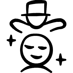 Show Magic People Icon from Freehand Set