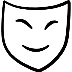 Show Theater Mask Happy Icon from Freehand Set