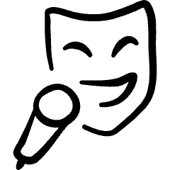 Show Theater Mask Singing Icon from Freehand Set