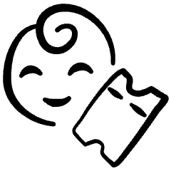 Ticket Children Icon from Freehand Set