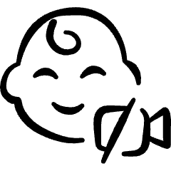 Baby No Camera Icon from Freehand Set