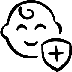 Baby Shield Protect Icon from Freehand Set