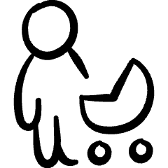 Baby Trolley Icon from Freehand Set