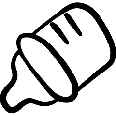 Baby Care Bottle Icon from Freehand Set