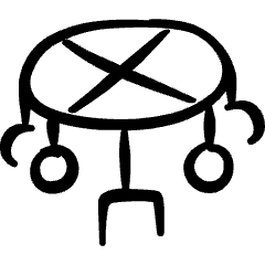 Baby Care Cot Mobile Crib Icon from Freehand Set