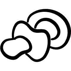 Baby Care Pacifier Icon from Freehand Set